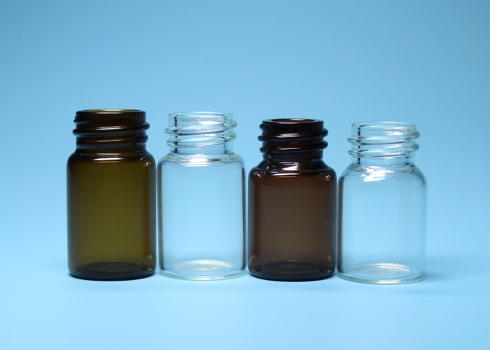 Clear or Brown Screw Neck Glass Vial