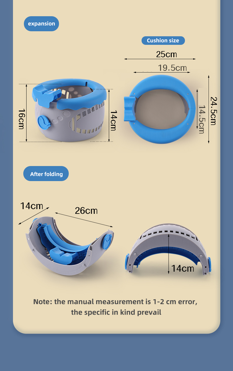 Custom Logo Baby Toilet in Serenity Blue with Soft PP TPE Solid Pattern Design