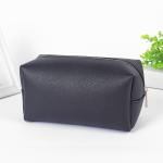 Design High Quality Pure Color PU Leather Cosmetic Toiletry Travel Bag