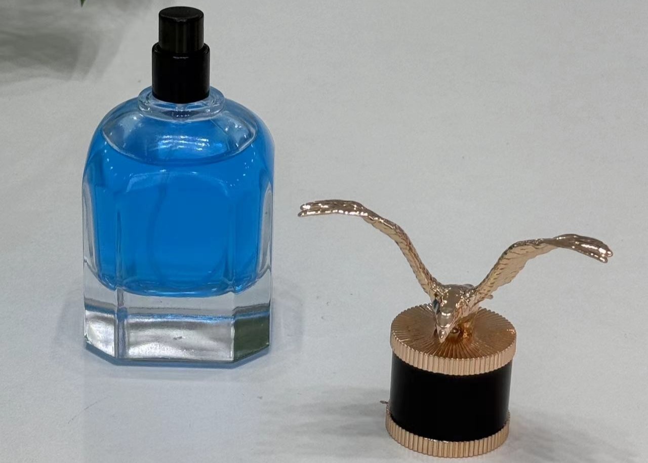 Luxurious Eagle-Shaped Zamak Perfume Caps Zinc Alloy Perfume Bottle Lids