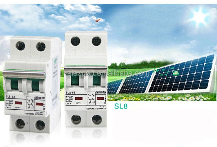 Mini Circuit Breaker Kampa SL8 High quality 1P 2P 3P 4P 1A~63A DC MCB for solar system