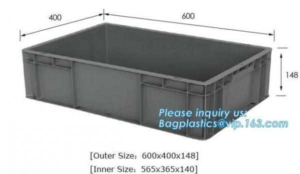 Plastic Circulation Folding Electronic Industrial Turnover Box, Stackable turnover plastic moving box for sale, foods cr