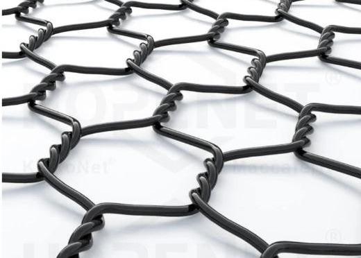 Quality 100% Pet Polyester Material Hexagonal Wire Mesh Net Black Color for sale