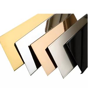 Wholesale Metallic Color Decorative 8K Mirror Stainless Steel Sheet 1.0mm Thick from china suppliers