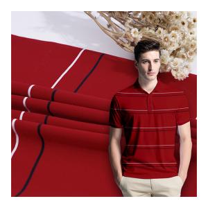 Wholesale Mercerized Striped Cotton Fabric , Yarn Dyed 95 Cotton 5 Spandex Fabric from china suppliers