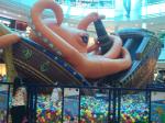 Indoor Pirate ship giant octopus inflatable water park with pit balls for big
