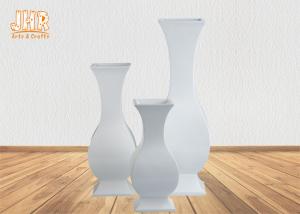 Wholesale Decorative Glossy White Fiberglass Centerpiece Table Vases Floor Vases from china suppliers