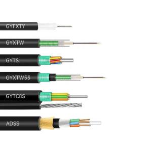 Wholesale China Cable Supplier ADSS Single Jacket 48 Core Single Or Multi Mode FRP 1.5mm 100m Span Length Fiber Optic Cable from china suppliers