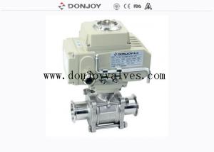Wholesale FDA Pneumatic Clamped DN100 SS316L Three Piece Ball Valve from china suppliers