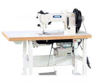 China Flat Bed Compound Feed Walking Foot Heavy Duty Lockstitch Sewing Machine on sale