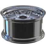 A6061 Aluminum Forged Wheels 2 Piece In Sliver High Gloss Polished For