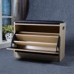 One Drawer Sponge Cushion 47CM Shoe Cabinet Stool With Lid