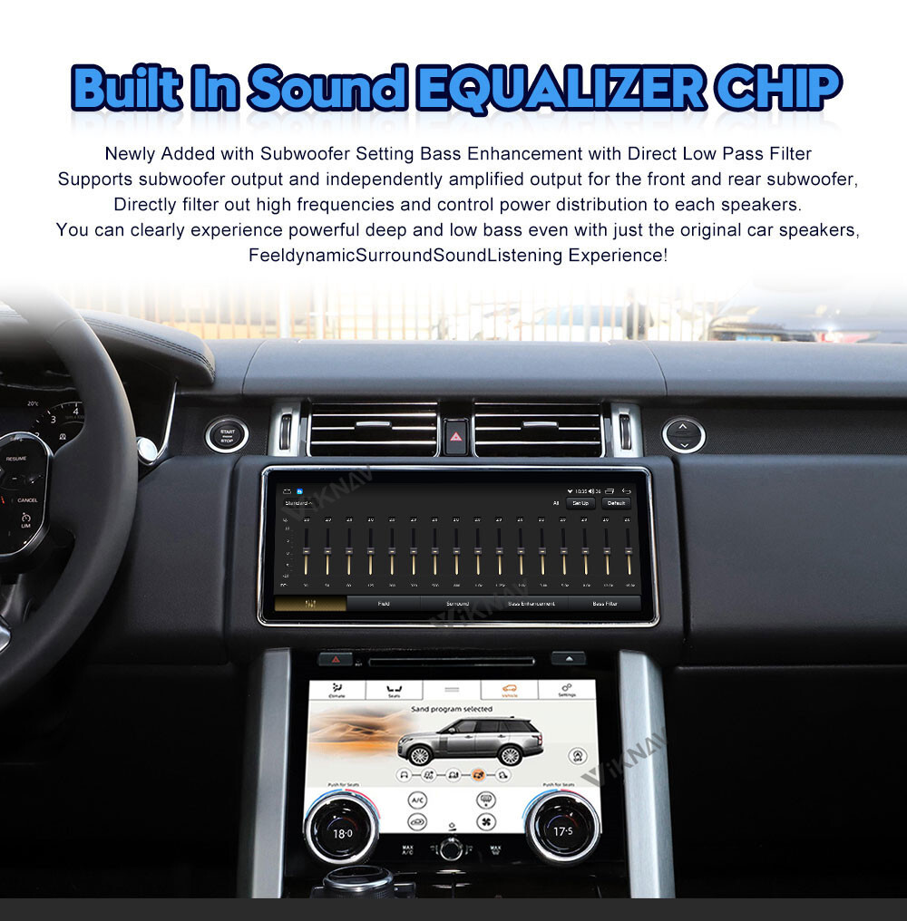 Viknav Car Radio For Range Rover Vogue L405 (2013-2020) 12.3 inch With AC Touching Screen Multimedia Player Navigation