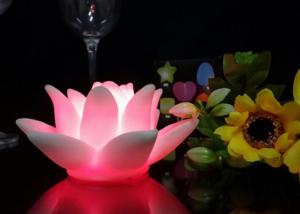 7 Colors Fade LED Lotus Flower Table Lamp Waterproof With OFF / ON Button