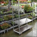 Best selling danish trolley for flowers cheap price CC container/aluminium