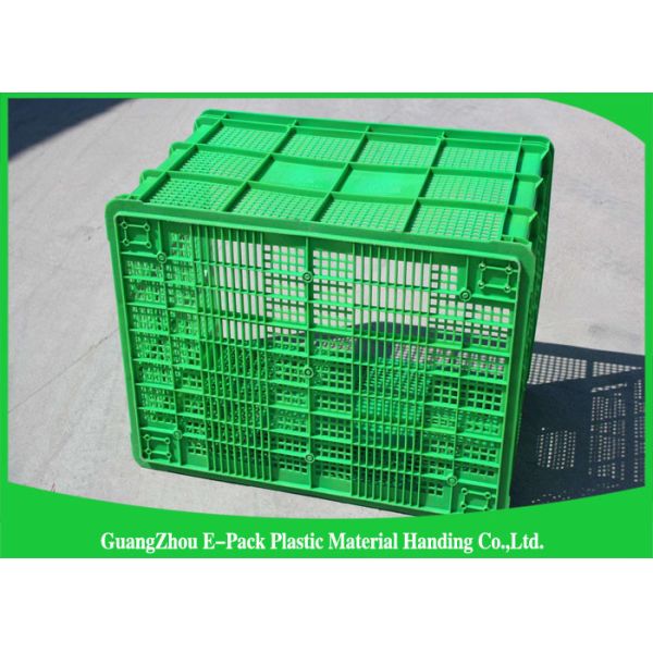 Mesh Vegetablestacking Storage Boxes , Large Big Plastic Packing Crates Collapsible