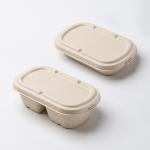 Disposable Sugarcane Takeaway to Go Lunch Box Food Containers for Restaurants