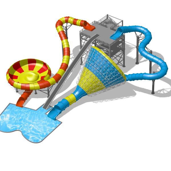 Best combination fiberglass water slides for aquatic park , Speed Water Slide