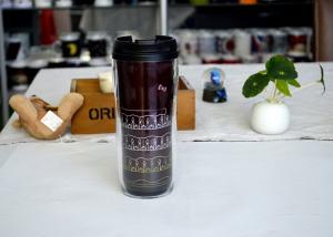 Wholesale Screw Lid Double Wall Eco Friendly Mugs , Brown Plastic Hello Kitty Mug from china suppliers