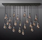 E12 Bulbs Large Brass Restoration Hardware Lighting Chandelier