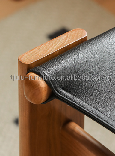 Italian Classic Luxury Modern Oil Wax Leather Wood Dining Chair for Living Room Furniture within Mail Packing N