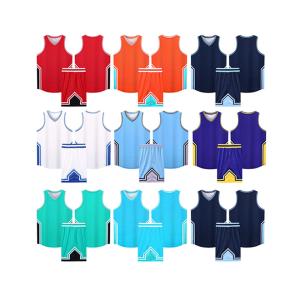 Wholesale Customized Reversible Practice Basketball Jersey Design Sublimation Basketball Uniform Mesh Quick Dry Basketball Wear from china suppliers