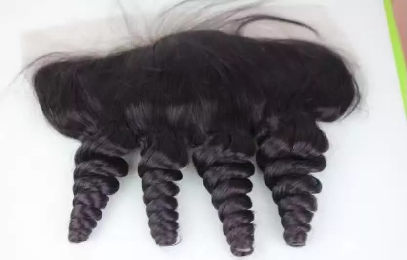 8A Grade Brazilian Virgin Hair 13*4 Lace Frontal Loose Wave Natural Color