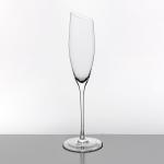 6Oz Crystal Glass Drinking Goblets 173ml Long Stem Angled Champagne Flutes