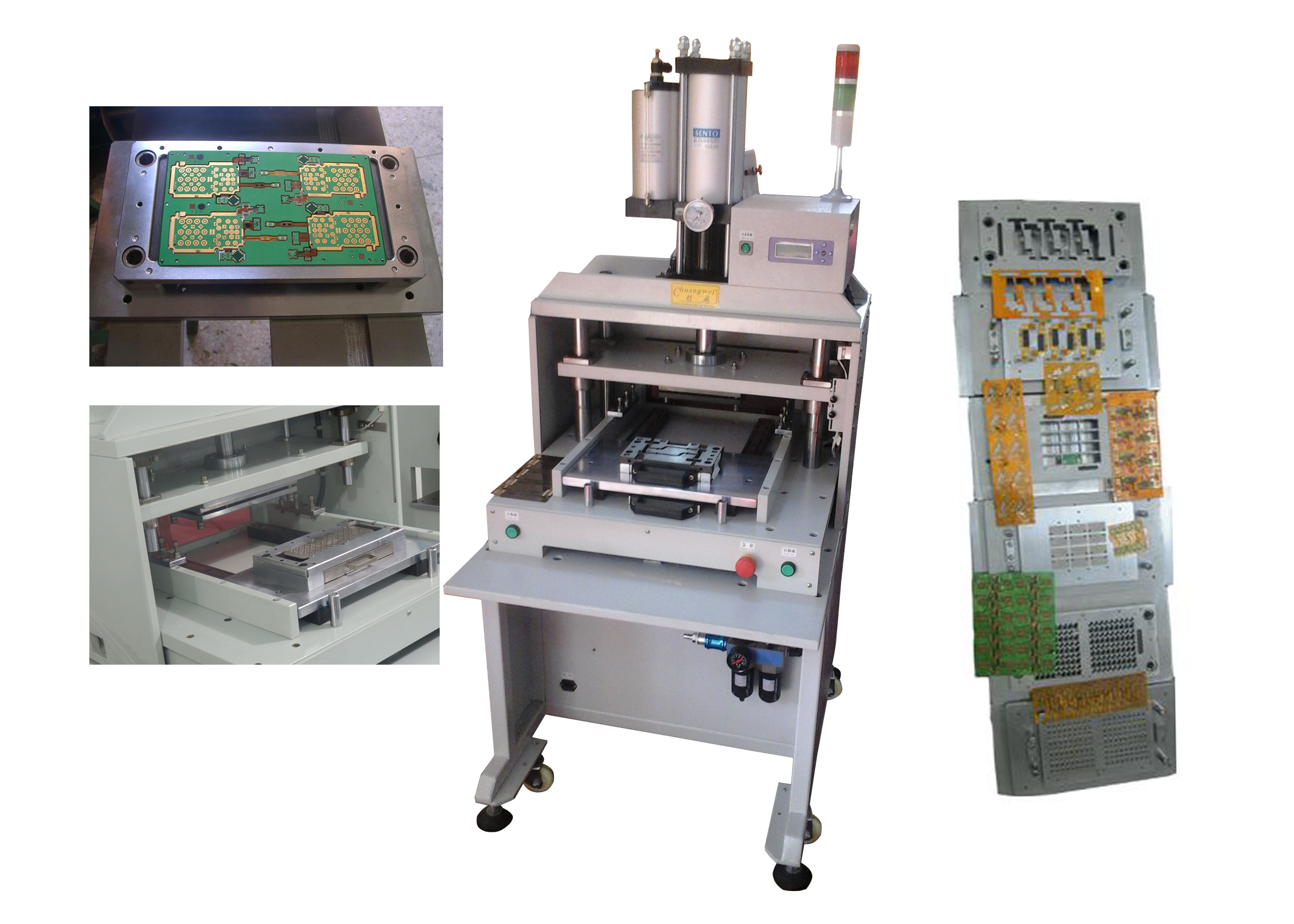 Safe PCB Punching Machine 3.5MM Thick Automatic High Precision Die Hole