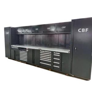 Wholesale Black Spacious Metal Garage Workbench Cabinets W2400 D610 H40mm from china suppliers