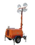 Mobile Lighting Tower Kubota Genset Diesel Generator silent 4 * 1000W lamp 9m