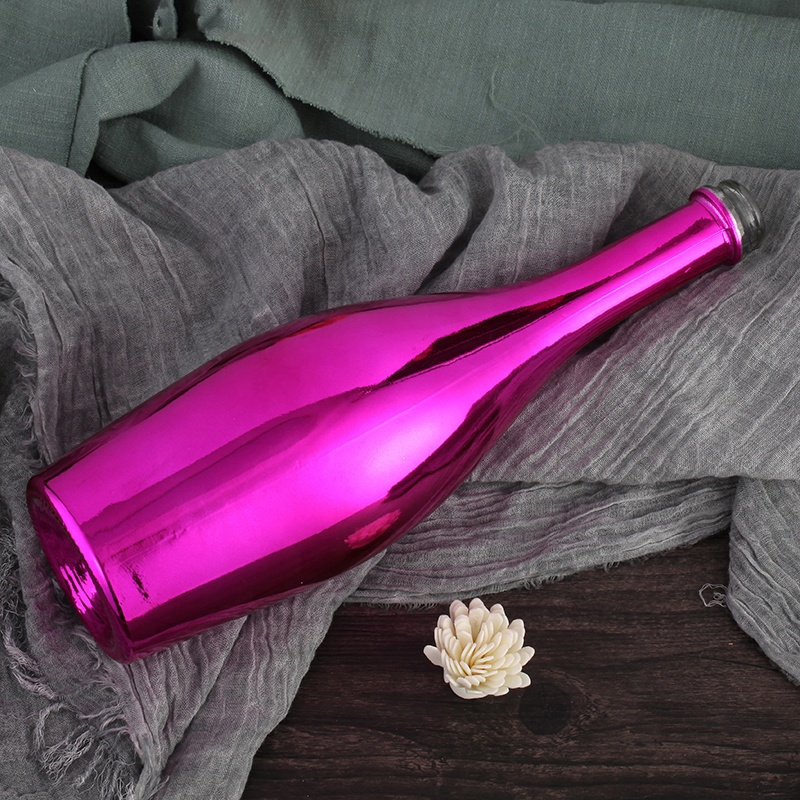 Customized Glass Products Clear Champagne Sparkling Wine 750ml Bottle with Stopper