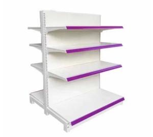 Wholesale Supermarket shelf gondola double-sided shelf, steel rack for pharmacy from china suppliers