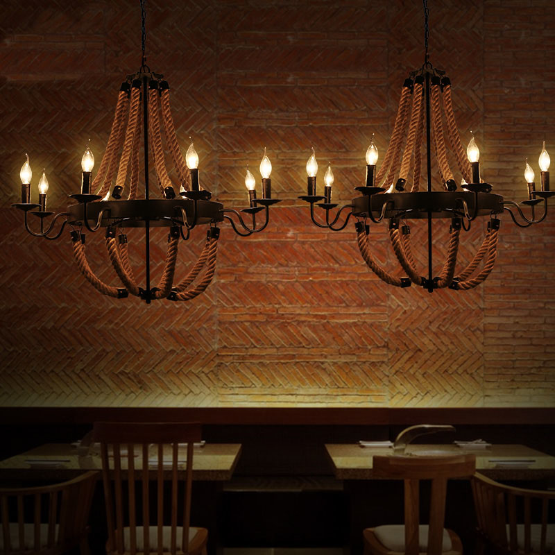 Vintage woven pendant light for Kitchen Dining room Lighting Fixtures (WH-VP-14)