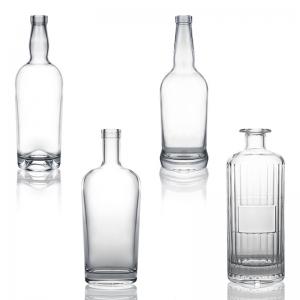 Wholesale Clear or Customized 700ml Glass Bottle for Liquor Rum Vodka Whisky Tequila and Gin from china suppliers
