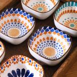 BSCI Ceramic Plates Dinnerware Sets Bowl With Decal Dishes