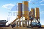 HZS75 Ready Mix Stationary Concrete Batching Plant High Mixing Efficiency For