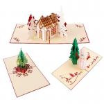 China OEM Promotional 3D Pop Up Greeting Card for Christmas ROHS FCC Certificate for sale