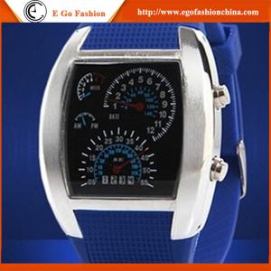 China Blue LED Watch Fashion Casual Watches Boys Girls Unisex Steel Back Watch OEM Quartz Watch on sale