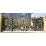 Entrance Iron Double Door Design , Wrought Iron Main Gate Designs