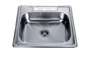 China stainless steel single bowl bathroom laundry sink with backsplash on sale