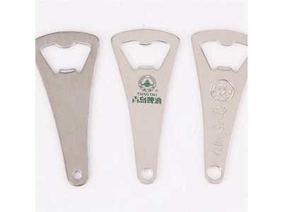 Custom Stainless Steel Handle Bottle Opener, engraved / printed logo promotion gift