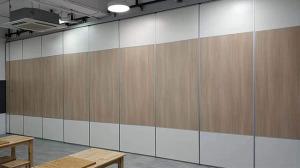 Wholesale Banquet Hall Wooden Partition Wall MDF 95mm Soundproof Yellow from china suppliers