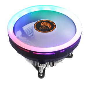 Wholesale 58CFM Low Noise CPU Radiator Cooler Fan LED Multicolor Light Air Cooler Heatsink 124mm*32mm from china suppliers