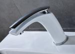 ROVATE White Painting Bathroom Sink Mixer , Single Handle Bathroom Faucet Custom