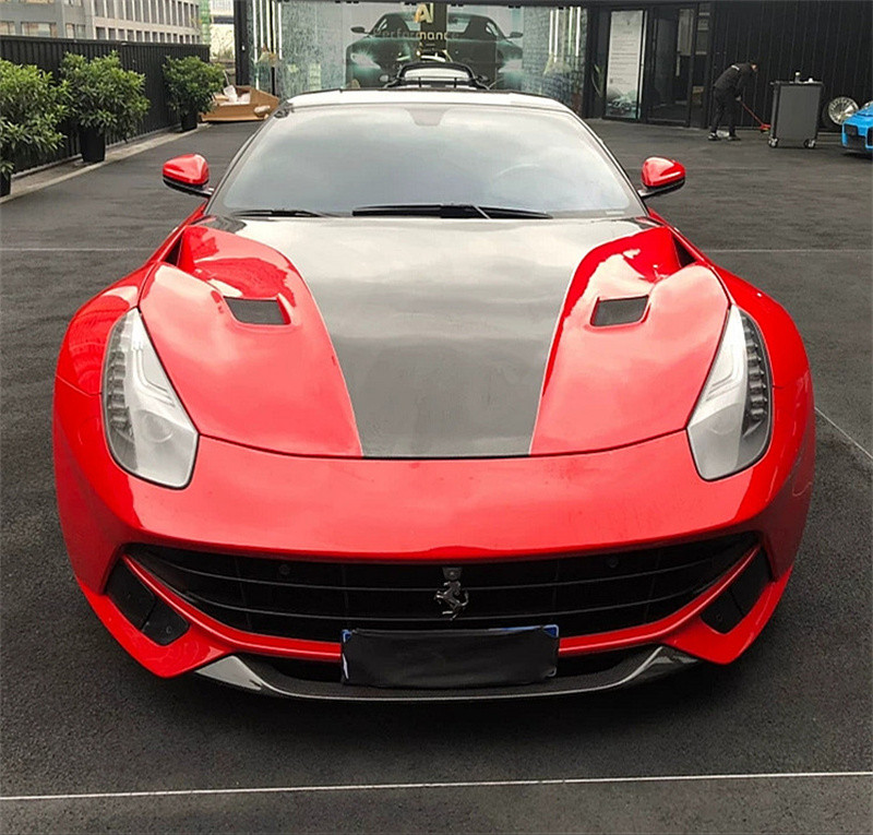 For Ferrari F12 Carbon Fiber Hood F12 Upgraded TDF Style Carbon Fiber Hood Body Kit