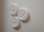 4 Gram Round White or Black Spout PET Plastic Lids for Disposable Paper Coffee