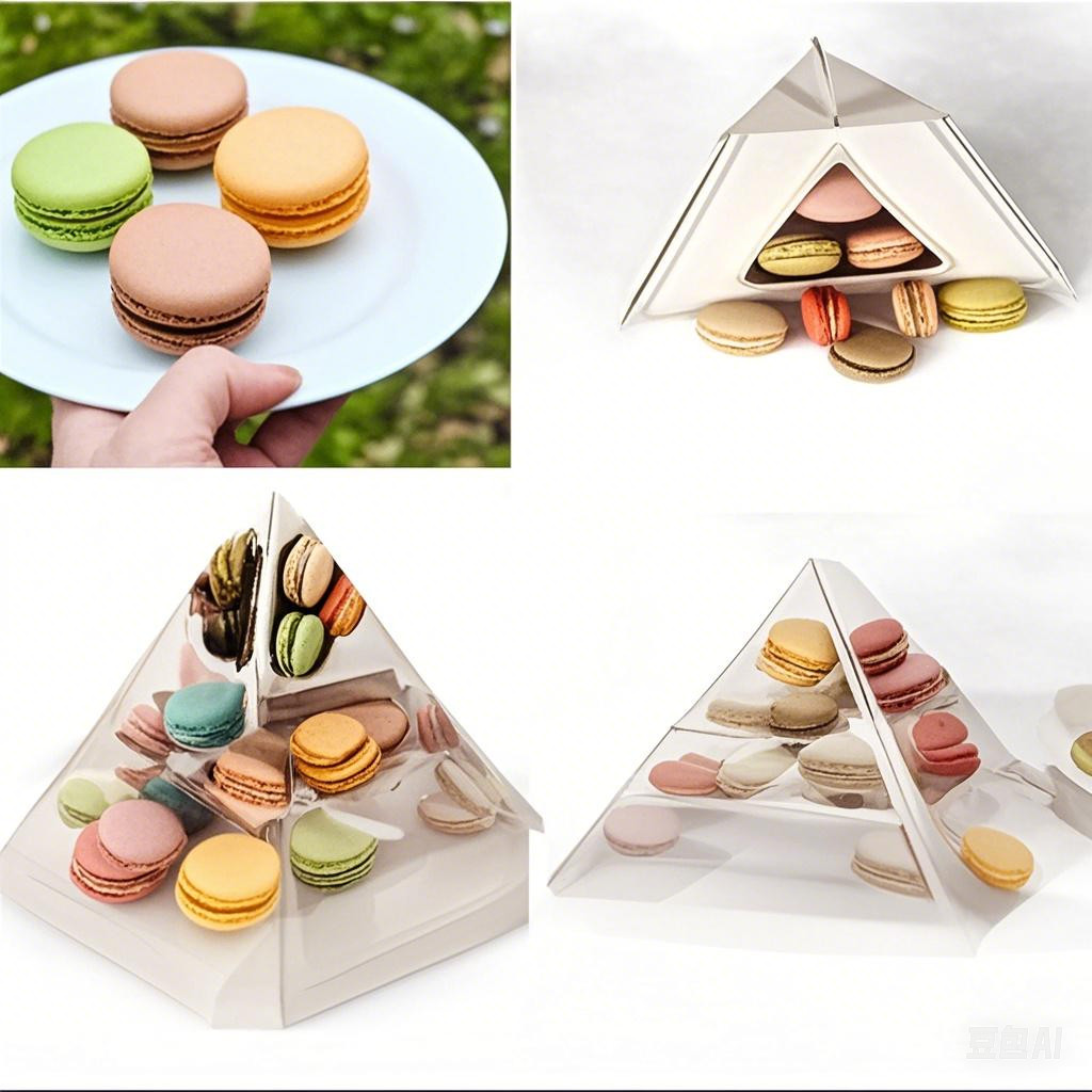 48 Packaging Macaron Paper Boxes Macaron Plastic Trays Macaron Cartons