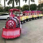 British Style Trackless Tourist Train Rides / Theme Park Train Ride