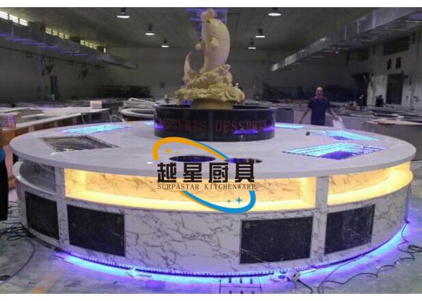 Marble Commercial Buffet Tables / Buffet Display Equipment Salad Bar Buffet